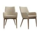 2er-Set Design-Sessel Polyester Beige SHANA