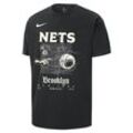 Brooklyn Nets Courtside Max90 NBA-T-Shirt für Herren - Schwarz