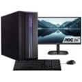 CAPTIVA Gaming-PC-Komplettsystem "Advanced Gaming R69-295 TFT Bundle", E (A-G), Computer-Komplettsysteme, schwarz, ohne Betriebssystem, 16 GB RAM 500 GB SSD