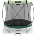 KINETIC SPORTS Trampolin Federlos-Design 'Bungee Safety Elite' - Outdoor Gartentrampolin für Kinder Dunkelgrün Ø 244 cm Ø 244 cm