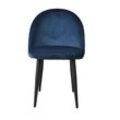 SIT Möbel SIT&CHAIRS Stuhl Stahl/Samt Navy Blue