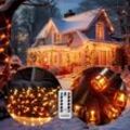 Monzana - Lichterkette Außen 200x 400x 600x led mit Fernbedienung Timer 8 Leuchtmodi Dimmbar IP44 Innen Weihnachtsbeleuchtung Warmweiß Kaltweiß Bunt