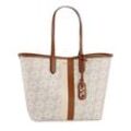 MICHAEL KORS Shopper KENSINGTON TOTE, Handtasche Damen Tasche Damen Henkeltasche, braun|weiß