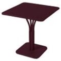 Fermob LUXEMBOURG kleiner Tisch mit massiver Platte Stahl 71x71 cm Schwarzkirsche Stahl/Stahl