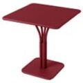 Fermob LUXEMBOURG kleiner Tisch mit massiver Platte Stahl 71x71 cm Chili Stahl/Stahl