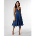 Swing Abendkleid Damen Chiffon, indigo