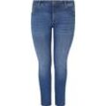 TOM TAILOR plus Plus Jeans, Slim-Jeans, Dark-Washed, uni, für Damen, blau, 54