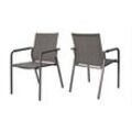 SIT Mobilia Denia Gartenstuhl Textilen Aluminiumgestell Anthrazit Charcoal Black