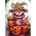 Halloween Horror Katzen Malbuch für Ewachsene - Monsoon Publishing, Musterstück Grafik, Kartoniert (TB)