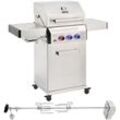 Taino - Gasgrill-Set platinum 2+1 + Drehspieß Infrarot Keramik-Brenner