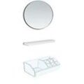 LAUFEN Frame 25 Accessoires-Set 4906009000001 mit Kosmetikspiegel, Magnetleiste, Schale