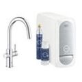 Grohe Blue Home Spültisch-Einhebelmischer 31541000 Chrom, C-Auslauf-Starter Kit, herausziehbarer Mousseurauslauf