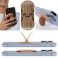 zipgrips Holzoptik 2 in 1 Handy-Griff & Aufsteller Sicherer Griff Halter für Smartphones Perfekte Selfies Ideal für Videos