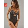 JETTE Body schwarz Gr. 70 Cup A für Damen. Mit Integriertem Kissen und mit Bügel. Figurbetont