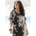 LASCANA Longshirt mehrfarbig Gr. 32/34 für Damen. Rundhals und Allover-Druck. Figurumspielend