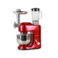 Lucia Küchenmaschine 3-in-1 1800 W / 2,7 PS 5 Ltr Edelstahl BPA-frei Rot