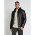 Bikerjacke MUSTANG "31022245" Gr. 4XL, schwarz (black) Herren Jacken Übergangsjacken