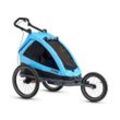 taXXi Fahrradkinderanhänger Kinderfahrradanhänger Elite one Blue Kinderanhänger, Anhänger, Buggy und Jogger in einem Modell, blau