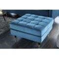 riess-ambiente Fußhocker COZY VELVET 80cm petrol blau / gold (Einzelartikel