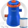 monzana® Pool Filterpumpe MZP40 Blau/Orange 3.400L/h