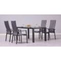 5-tlg. Dining Gruppe SS Larino/Houston 160cm anthrazit