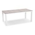 BEST Tisch Houston 160x90cm weiss/silber