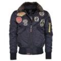 Bomberjacke TOP GUN "TG20213032" Gr. 52 (L), blau (navy) Herren Jacken