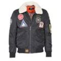 Bomberjacke TOP GUN "TG23003" Gr. 52 (L), schwarz Herren Jacken