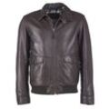 Bikerjacke JCC "Samuel", Herren, Gr. 48, braun, Obermaterial: 100% Leder, Lamm / Futter oben:100% Baumwolle / Futter unten: 100% Polyester / Ärmelfutter: 100% Polyester, mit Knopf, Jacken