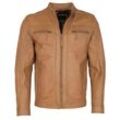 Bikerjacke JCC "EL101" Gr. 48, braun (camel) Herren Jacken