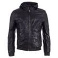 Bikerjacke JCC "15-9-2", Herren, Gr. L, schwarz, Obermaterial 100% Leder, Lamm / Futter 100% Baumwolle / Ärmelfutter: 100% Polyester / Wattierung: 100% Polyester, Jacken