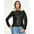 Lederjacke MUSTANG "Jenny RF" Gr. M, schwarz Damen Jacken