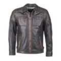 Bikerjacke JCC "3102074", Herren, Gr. 4XL, schwarz, Obermaterial: 100% Lammleder; Futter: 100% Baumwolle; Ärmelfutter: 100% Polyester, mit Knopf, Jacken