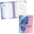 BRUNNEN Freundebuch Magic Butterfly ca. DIN A5 liniert, lila/roa Hardcover 80 Seiten