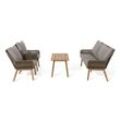 Lounge-Dining-Set - Beige - Akazie