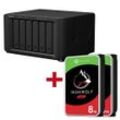 Synology DiskStation DS1621+ 6 Einschübe NAS-Server Leergehäuse + 16TB Seagate Ironwolf SATA 3.5" HDD (2x 8TB)