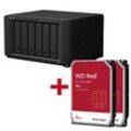 Synology DiskStation DS1621+ 6 Einschübe NAS-Server Leergehäuse + 8TB WD Red SATA 3.5" HDD (2x 4TB)