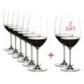 Riedel - Veritas Weingläser, Cabernet / Merlot, transparent, 625ml (6+2 gratis)