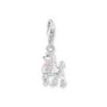 Member Charm-Anhänger Pudel mit Halstuch pink Silber