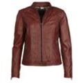 Bikerjacke JCC "Cabira" Gr. 36, rot, Damen, Oberstoff: 100% Lammleder / Futter: Polyester, Jacken