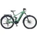 Prophete E-Bike Prophete Stack 5.0, 10 Gang Shimano, Kettenschaltung, Mittelmotor, 720 Wh Akku, (Akku-Ladegerät), Pedelec, Elektrofahrrad für Herren, MTB, Mountainbike, grün