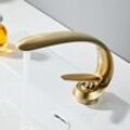 Waschtischarmaturen, Badezimmer, Messing, Waschbecken-Mischbatterie, Einloch-Waschtisch, Kran, Toilette, Kunst-Waschtischarmatur-Gold