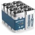 Alkaline longlife 9V Block Batterien (8 Stück) - ideal für Rauchmelder - Ansmann