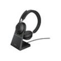 Jabra Evolve2 65 MS Stereo Headset On-Ear schwarz