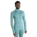 Icebreaker 125 ZoneKnit™ Merino Blend Half-Zip-Thermo-Langarmshirt - Mann - Cloud Ray/hyper - Größe XXL