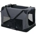 Hundetransportbox m grau Faltbar Transportbox Hunde Box Trage Tasche [ Pro.tec