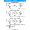 ATE Bremsbelagsatz, Scheibenbremse Ceramic vorne rechts links für VAG 8W0698151K 8W0698151AG 8W0698151AF 13.0470-7314.2