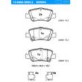 ATE Bremsbelagsatz, Scheibenbremse hinten rechts links mit Zubehör für TOYOTA 04466-02190 04466-02290 04466-02180 13.0460-5604.2