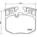 BREMBO Bremsbelagsatz, Scheibenbremse vorne rechts links mit Ausgleichsgewichten für TOYOTA BMW 34116889572 34116880734 34116880735 P 06 099