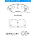 ATE Bremsbelagsatz, Scheibenbremse vorne rechts links ohne Gleitblech für MERCEDES-BENZ CHRYSLER VAG 0054202120 A9064211600 068006732AB 13.0460-4877.2